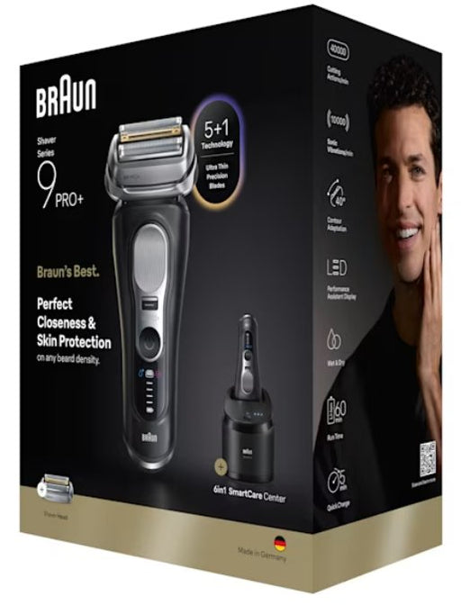 EAN 8700216554275 - Braun Series 9 Pro+ 9660CC Máquina de afeitar de láminas Recortadora Negro, Plata imagen 2