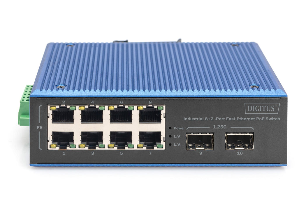 EAN 4016032490272 - Digitus DN-651147 switch No administrado Fast Ethernet (10/100) Energía sobre Ethernet (PoE) Negro, Azul imagen 2