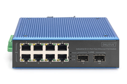 EAN 4016032490272 - Digitus DN-651147 switch No administrado Fast Ethernet (10/100) Energía sobre Ethernet (PoE) Negro, Azul imagen 2