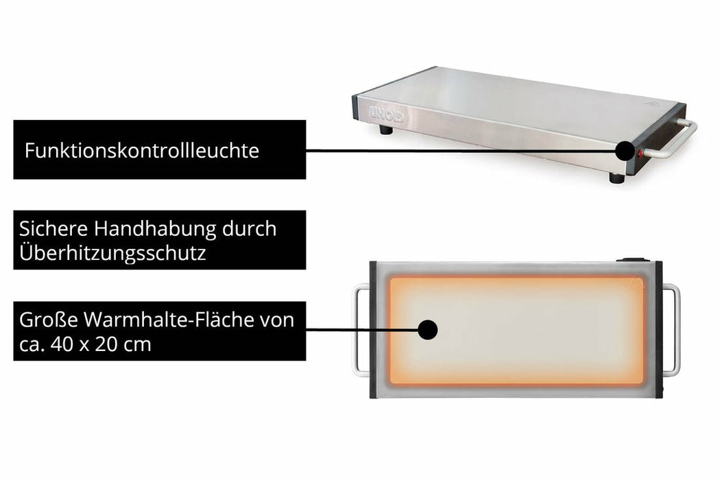 EAN 4011689588457 - Unold Elena calentador de alimentos Negro, Acero inoxidable imagen 3