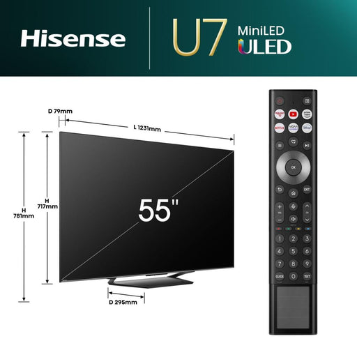 EAN 6942351404325 - Hisense 55U7NQ 139,7 cm (55") 4K Ultra HD Smart TV Wifi Gris 500 cd / m² imagen 2