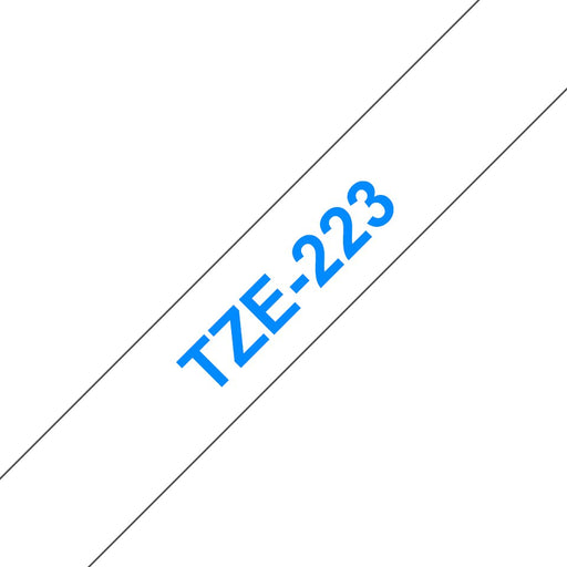 EAN 4977766685146 - Brother TZE-223 cinta para impresora de etiquetas Azul sobre blanco imagen 1