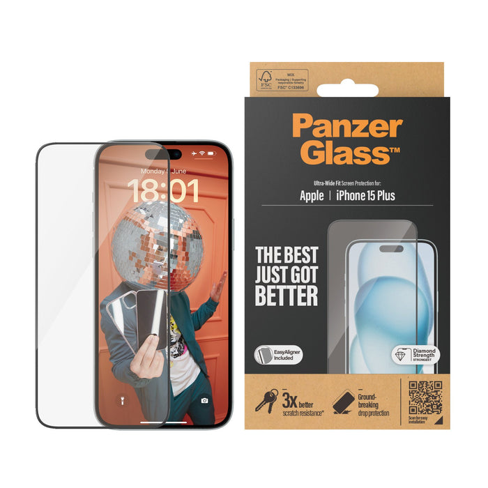 EAN 5711724028113 - PanzerGlass ® Screen Protector iPhone 15 Plus | Ultra-Wide Fit w. EasyAligner Protector de pantalla Apple imagen 2