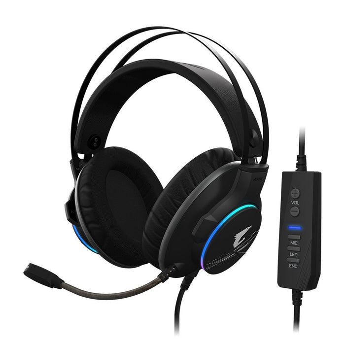 EAN 4719331551995 - GIGABYTE AORUS H1 auricular y casco Auriculares Alámbrico Diadema Juego USB tipo A Negro imagen 7