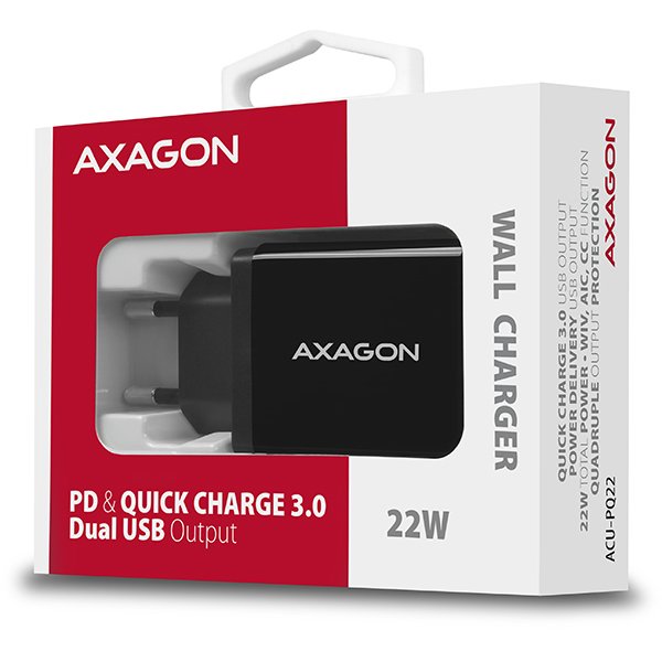 EAN 8595247904485 - Axagon ACU-PQ22 cargador de dispositivo móvil Teléfono móvil, Batería portátil, Smartphone, Reloj intelig imagen 9