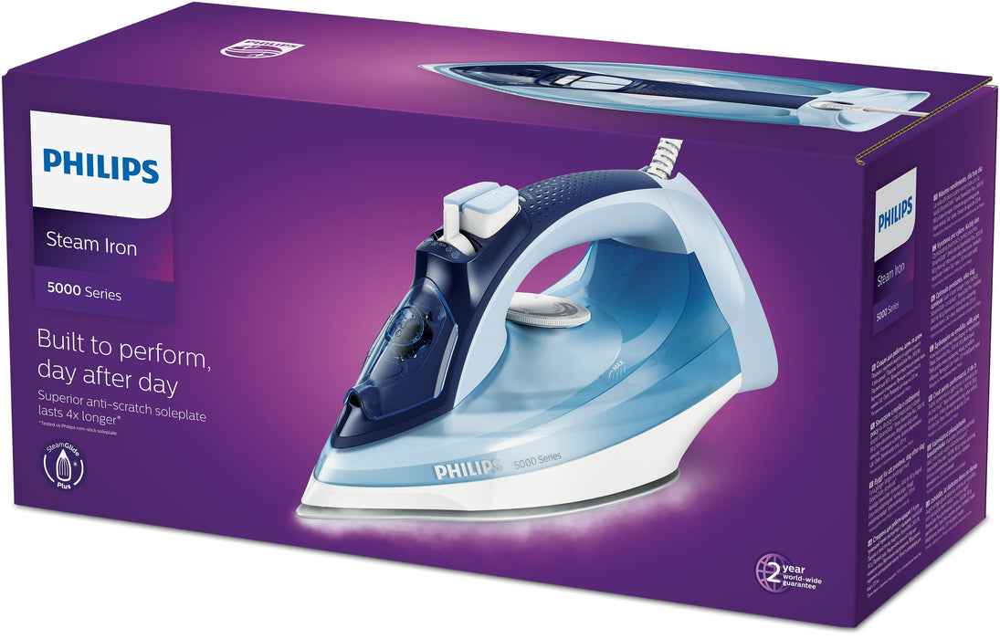 EAN 8710103968160 - Philips 5000 series DST5030/20 plancha Plancha a vapor Suela SteamGlide Plus 2400 W Azul imagen 3