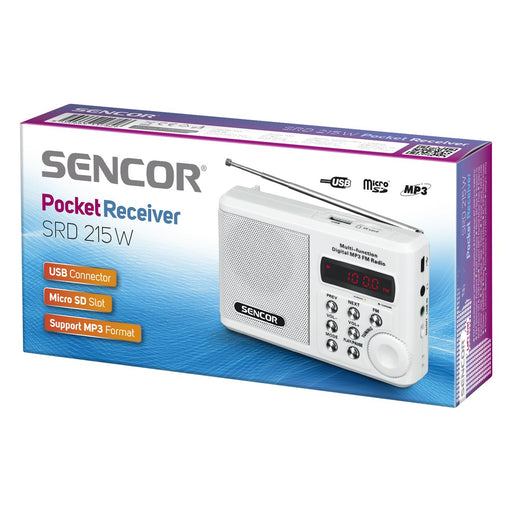 EAN 8590669117826 - Sencor SRD 215 W radio Analógica Blanco imagen 2