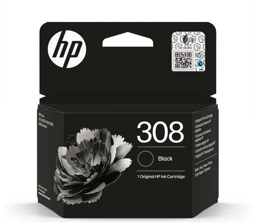 EAN 0196786390456 - HP 308 Black Original Ink Cartridge cartucho de tinta 1 pieza(s) Rendimiento estándar Negro imagen 1