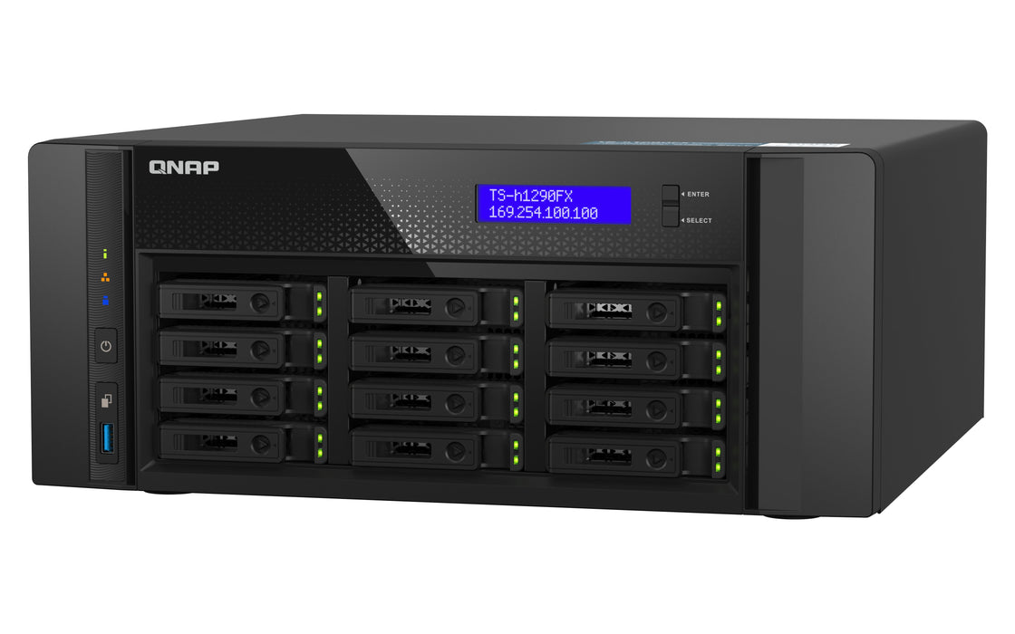 EAN 4711103080511 - QNAP TS-h1290FX NAS Torre EPYC 7232P 64 GB DDR4 0 TB QuTS hero Negro imagen 5