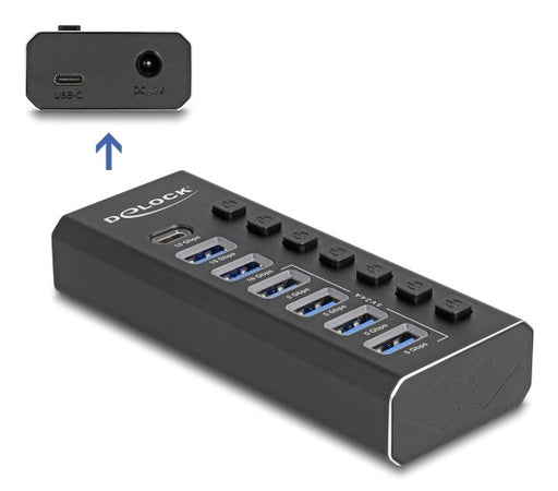 EAN 4043619643264 - DeLOCK 64326 hub de interfaz USB 3.2 Gen 2 (3.1 Gen 2) Type-C 10000 Mbit/s Negro imagen 2