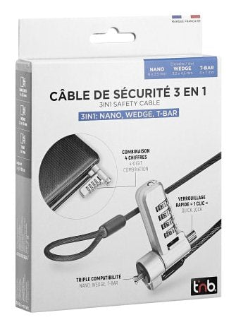 EAN 3303170118931 - T'nB MCAV3IN1CODE accesorio para cable Bloqueo de seguridad de cables imagen 6