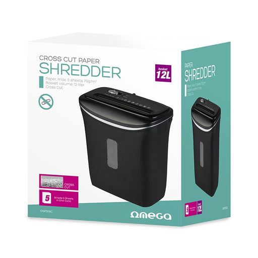 EAN 5907595444361 - Omega ONP506C triturador de papel Corte cruzado Negro imagen 2