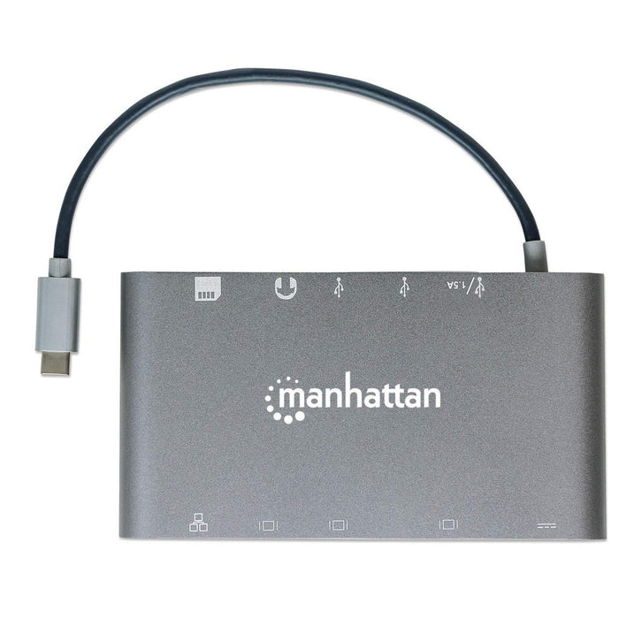 EAN 0766623152808 - Manhattan 152808 base para portátil y replicador de puertos Alámbrico USB 3.2 Gen 1 (3.1 Gen 1) Type-C Pl imagen 5