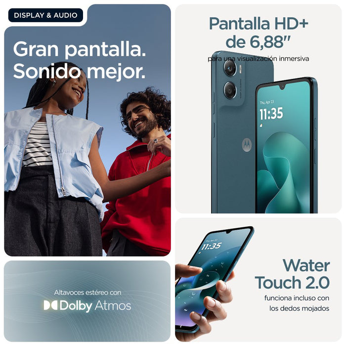 EAN 840493605296 - Motorola moto g06 17,5 cm (6.88") SIM doble Android 15 4G USB Tipo C 4 GB 256 GB 5200 mAh Azul imagen 15