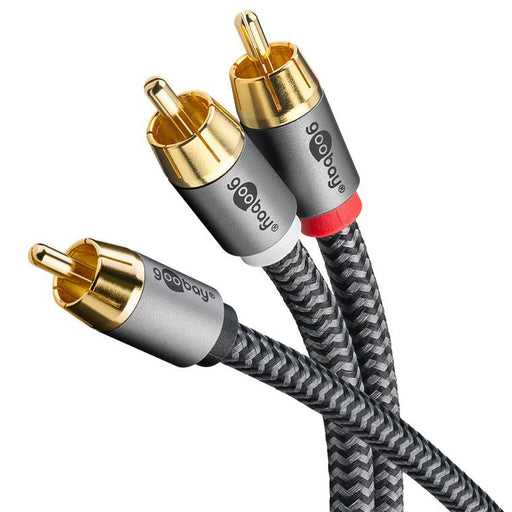 EAN 4040849653025 - Goobay 65302 cable de audio 5 m 2 x RCA RCA Negro, Plata imagen 2