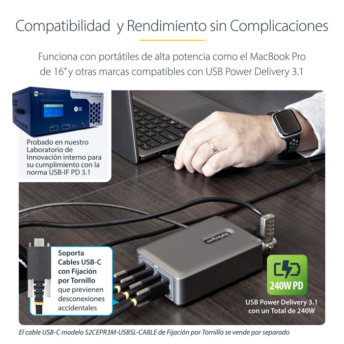 EAN 0065030919654 - StarTech.com 424DEU-USB-C-CHARGER cargador de dispositivo móvil Universal Gris Corriente alterna Carga rá imagen 13