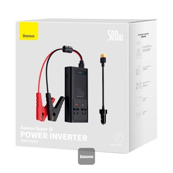 EAN 6932172603427 - Baseus Power Inverter adaptador e inversor de corriente Auto/Interior 500 W Negro imagen 3