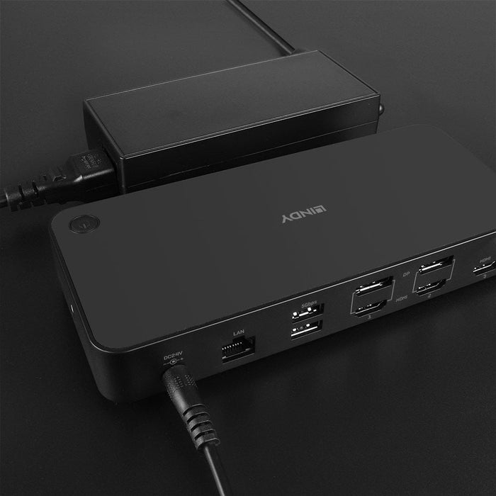 EAN 4002888433662 - Lindy 43366 base para portátil y replicador de puertos Acoplamiento USB 3.2 Gen 2 (3.1 Gen 2) Type-C Negr imagen 8