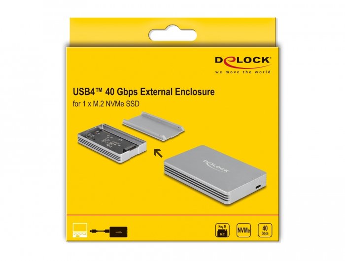 EAN 4043619420186 - DeLOCK 42018 caja para disco duro externo Caja externa para unidad de estado sólido (SSD) Plata imagen 4