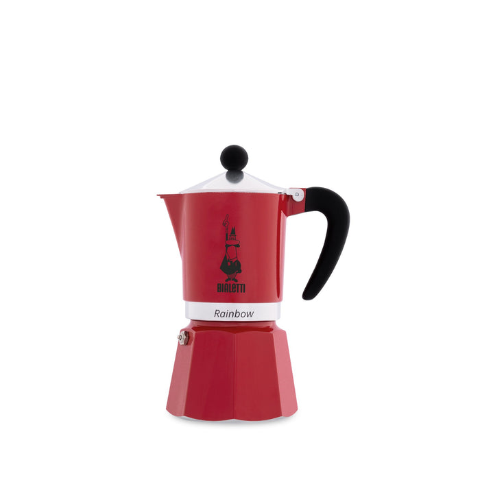 EAN 8006363018470 - Bialetti Rainbow Cafetera italiana Negro, Rojo, Acero inoxidable imagen 1
