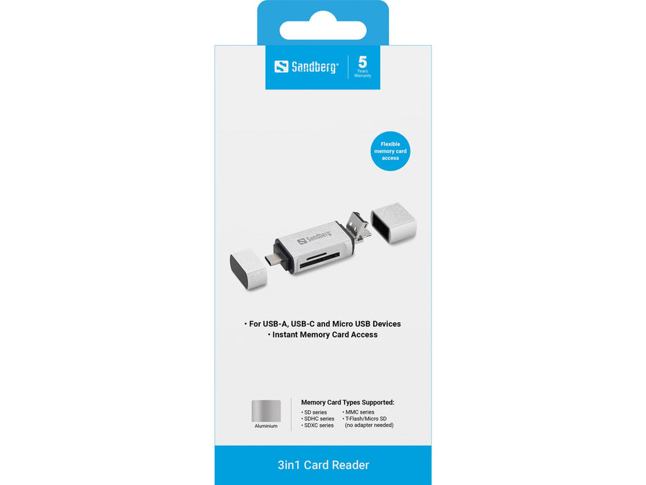EAN 5705730136283 - Sandberg 136-28 lector de tarjeta Plata imagen 2
