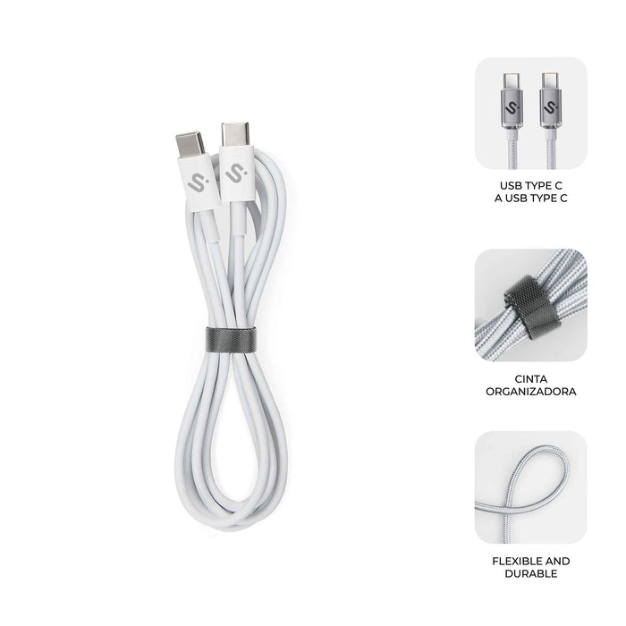EAN 8436586743598 - SUBBLIM SUBCAB-C10010 cable USB USB 2.0 USB C Blanco imagen 3