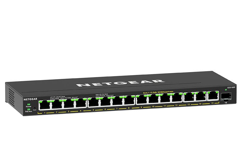 EAN 0606449153651 - NETGEAR GS316EP-100PES switch Gestionado Gigabit Ethernet (10/100/1000) Energía sobre Ethernet (PoE) Negr imagen 5