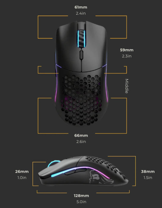 EAN 0850005352686 - Glorious Gaming Model O Wireless ratón Juego mano derecha RF inalámbrico Óptico 19000 DPI imagen 11