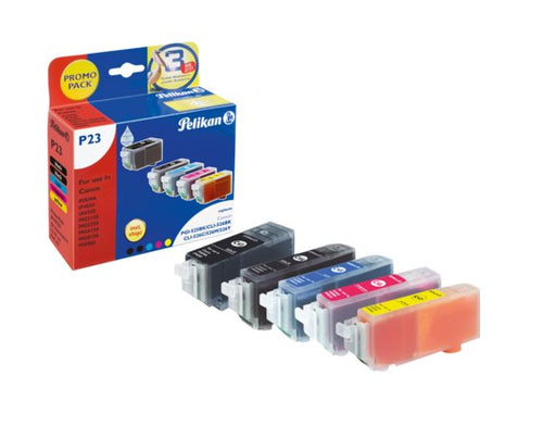 EAN 4018474107527 - Pelikan P23 cartucho de tinta 5 pieza(s) Negro, Cian, Magenta, Amarillo imagen 1