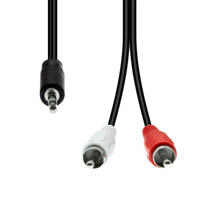 3-Pin To 2 X Rca Cable M-M - Black 5m - Warranty: 360m