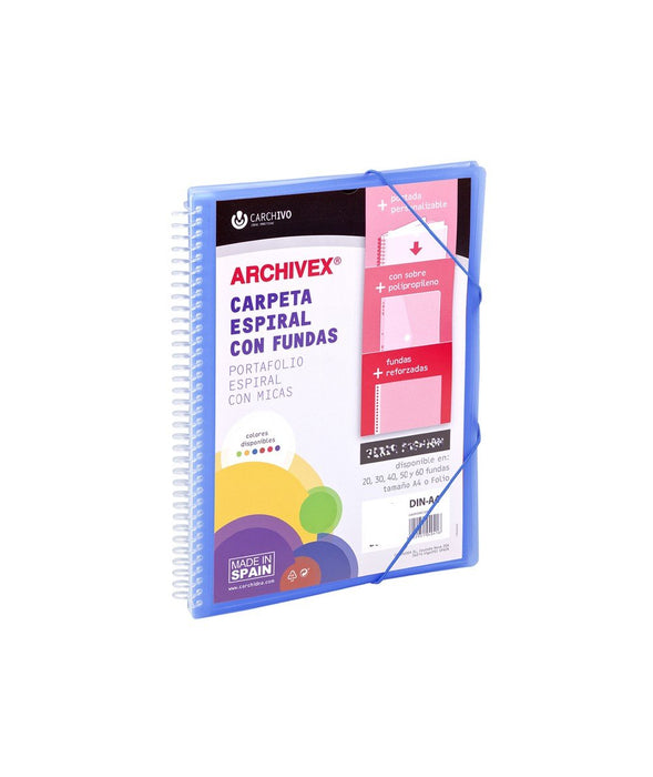 EAN 8422951054390 - CARCHIVO 53034050 carpeta de cartón A4 Azul, Translúcido imagen 1