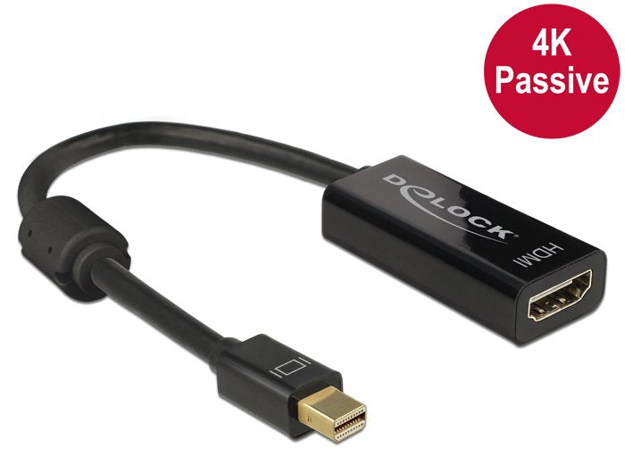 EAN 4043619626137 - DeLOCK 62613 adaptador de cable de vídeo 0,2 m Mini DisplayPort HDMI tipo A (Estándar) Negro imagen 2
