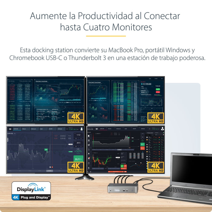 EAN 0065030876278 - StarTech.com DK31C4DPPDUE base para portátil y replicador de puertos Alámbrico USB 3.2 Gen 2 (3.1 Gen 2)  imagen 8