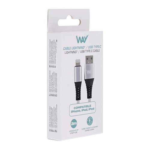 EAN 3303170111635 - T'nB WCBL02GR cable de conector Lightning 1 m Gris imagen 2