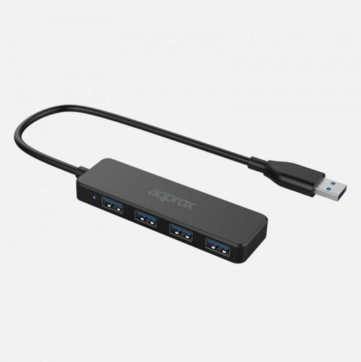 EAN 8435099531517 - Approx APPC49 hub de interfaz USB 3.2 Gen 2 (3.1 Gen 2) Type-A 5000 Mbit/s Negro imagen 1