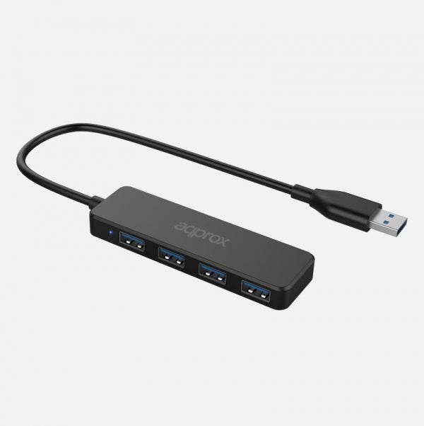 EAN 8435099531517 - Approx APPC49 hub de interfaz USB 3.2 Gen 2 (3.1 Gen 2) Type-A 5000 Mbit/s Negro imagen 1