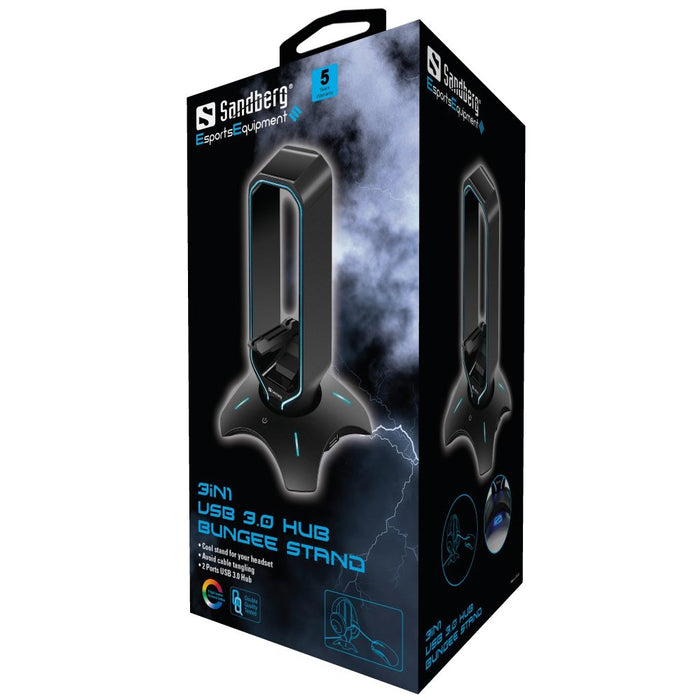 EAN 5705730133930 - Sandberg 133-93 hub de interfaz USB 3.2 Gen 1 (3.1 Gen 1) Micro-B 5000 Mbit/s Negro imagen 2