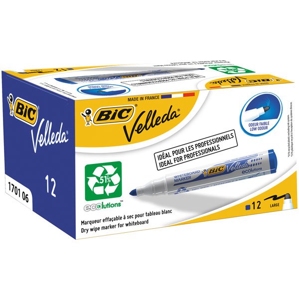 EAN 3086121701061 - BIC Whiteboard Velleda ECOlutions 1701 marcador 12 pieza(s) Azul imagen 2