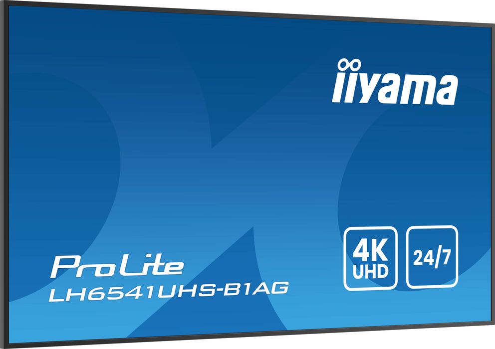 EAN 4948570124558 - iiyama LH6541UHS-B1AG pantalla de señalización 163,8 cm (64.5") LCD 500 cd / m² 4K Ultra HD Negro 24/7 imagen 6