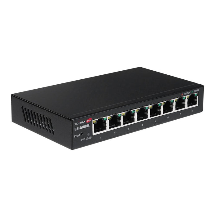 EAN 4717964704733 - Edimax GS-5008E switch Gestionado Gigabit Ethernet (10/100/1000) Negro imagen 3