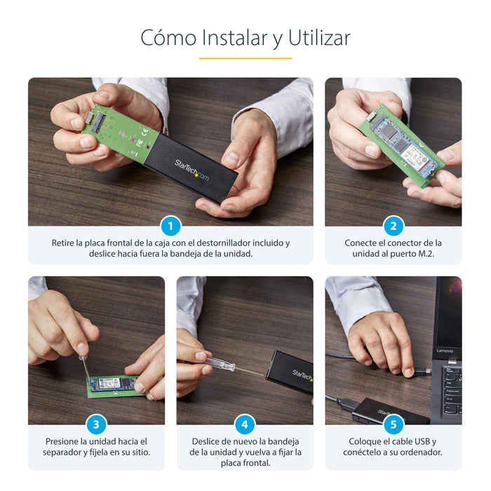 EAN 0065030864435 - StarTech.com SM21BMU31C3 caja para disco duro externo Caja externa para unidad de estado sólido (SSD) Neg imagen 11