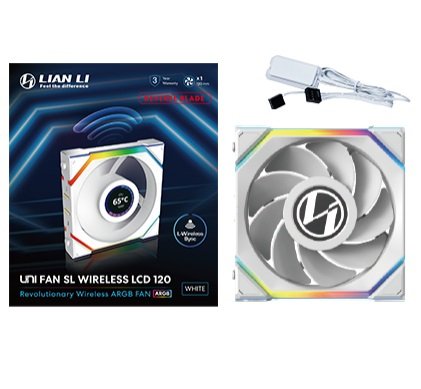 EAN 4718466016805 - Lian Li UNI FAN SL Wireless LCD 120 Reverse Blade Carcasa del ordenador Ventilador 12 cm Blanco 1 pieza(s imagen 1