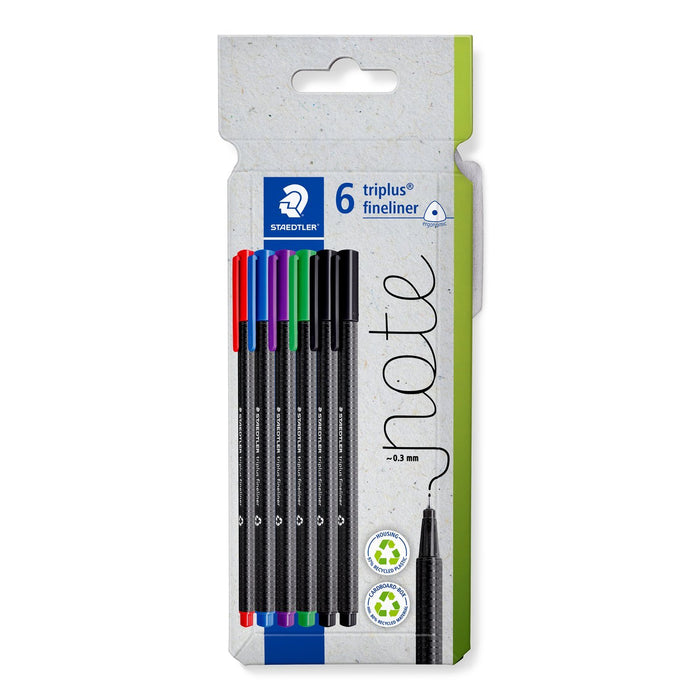 EAN 4007817165430 - Staedtler 334 C6 rotulador de punta fina Negro, Azul, Verde, Rojo, Violeta 5 pieza(s) imagen 1