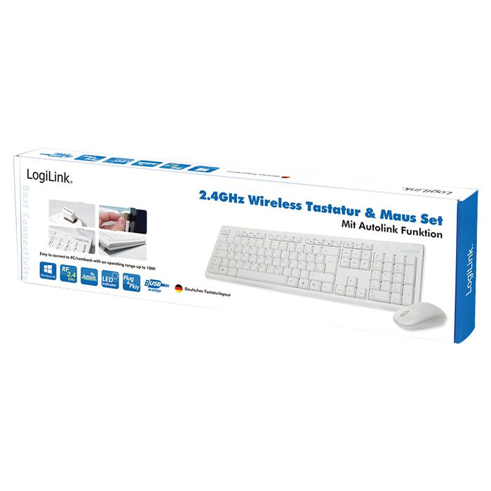 EAN 4052792014556 - LogiLink ID0104W teclado Ratón incluido USB Alemán Blanco imagen 9