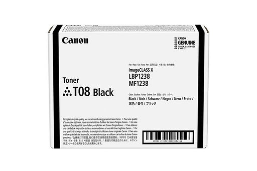 EAN 4549292161007 - Canon TONER T08 BLACK cartucho de tóner 1 pieza(s) Original Negro imagen 1
