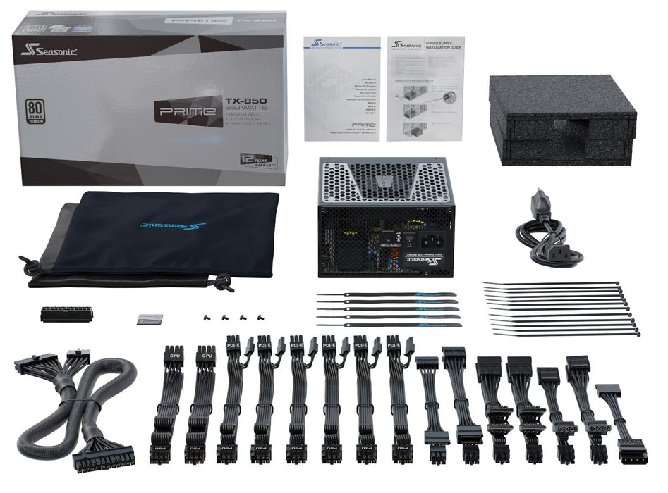 EAN 4711173874126 - Seasonic PRIME-TX-850 unidad de fuente de alimentación 850 W 20+4 pin ATX ATX Negro imagen 8