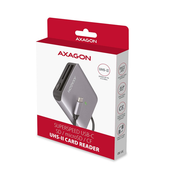 EAN 8595247906632 - Axagon CRE-S3C lector de tarjeta USB 3.2 Gen 1 (3.1 Gen 1) Type-C Gris imagen 9