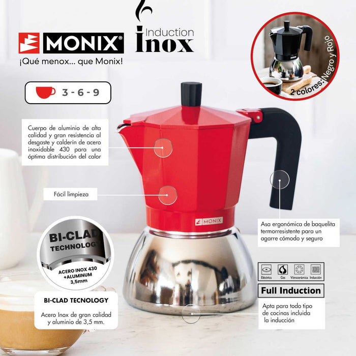 EAN 8435092433832 - Monix M863106 cafetera manual Cafetera italiana 0,37 L Rojo imagen 2