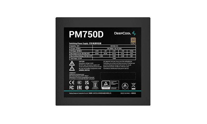 EAN 6933412709510 - DeepCool PM750D unidad de fuente de alimentación 750 W 20+4 pin ATX ATX Negro imagen 3