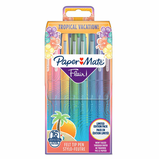 EAN 3501179510309 - Papermate Flair rotulador Medio Multicolor 16 pieza(s) imagen 1